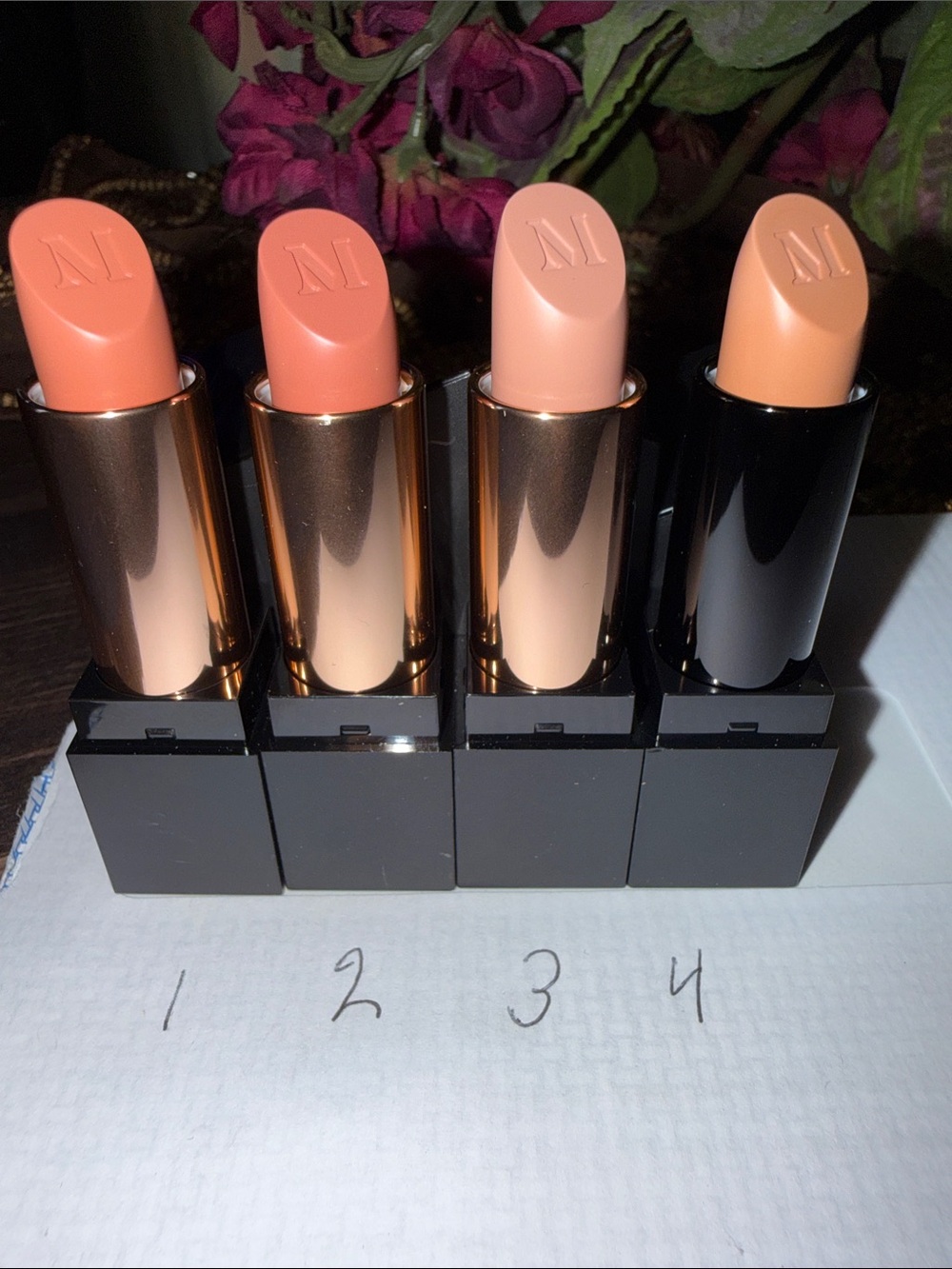 Morphe one only Lipstick — Muted Rose Coral nude, and light